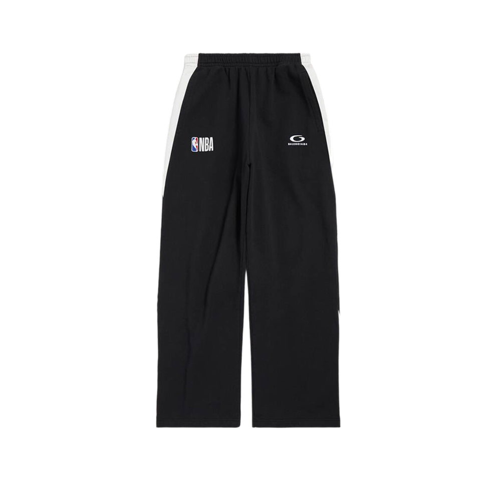 발렌시아가 x NBA 콜라보레이션 오버사이즈 스웨트팬츠 블랙 화이트