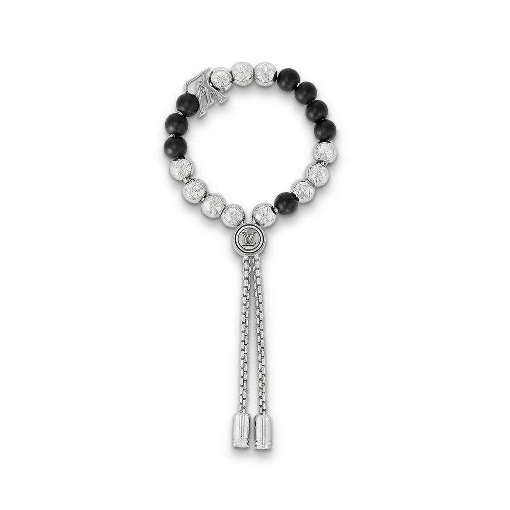 루이비통 모노그램 비즈 브레이슬릿 실버 블랙(국내배송)(당일배송)