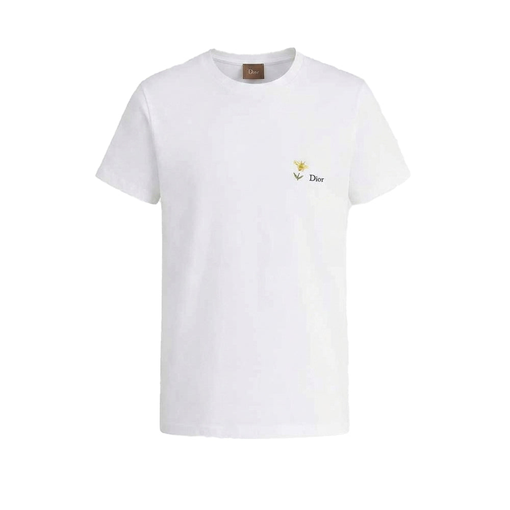 디올 데이지 자수 레귤러 핏 화이트 코튼 저지 티셔츠(국내배송)(당일배송)