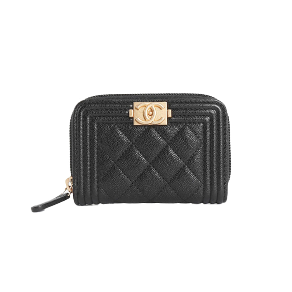 보이 샤넬 캐비어 지퍼 카드 지갑(국내배송)(당일배송)