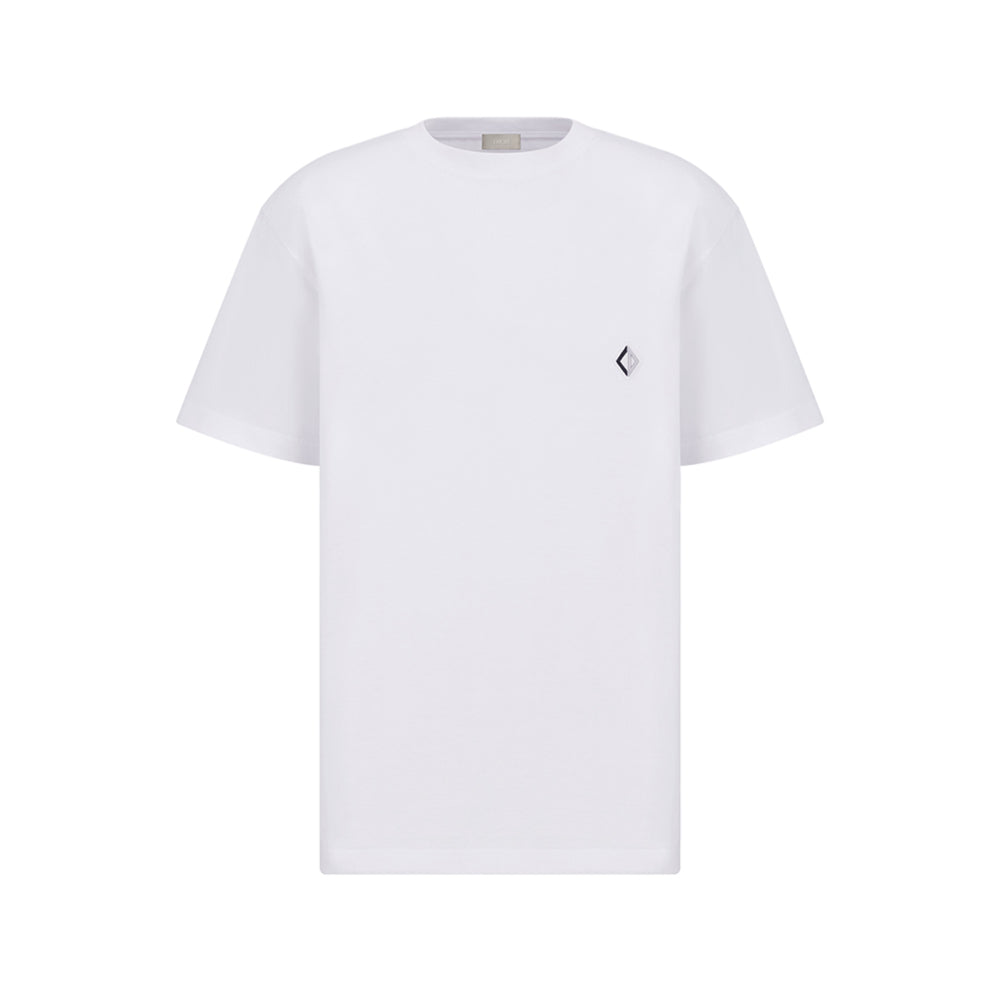 디올 CD 다이아몬드 릴렉스핏 티셔츠 화이트 오가닉 저지(국내배송)(당일배송)