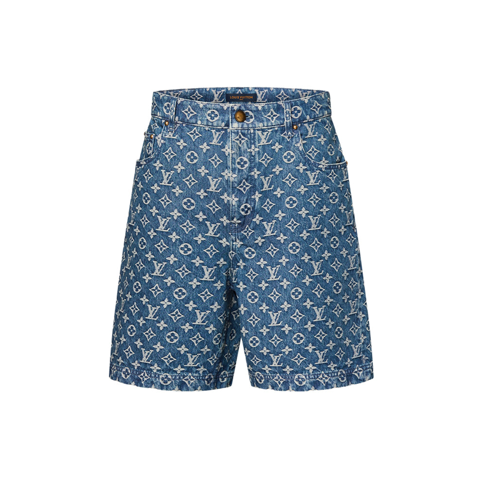 루이비통 모노그램 데님 쇼츠 인디고