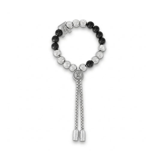 루이비통 모노그램 비즈 브레이슬릿 실버 블랙(국내배송)(당일배송)