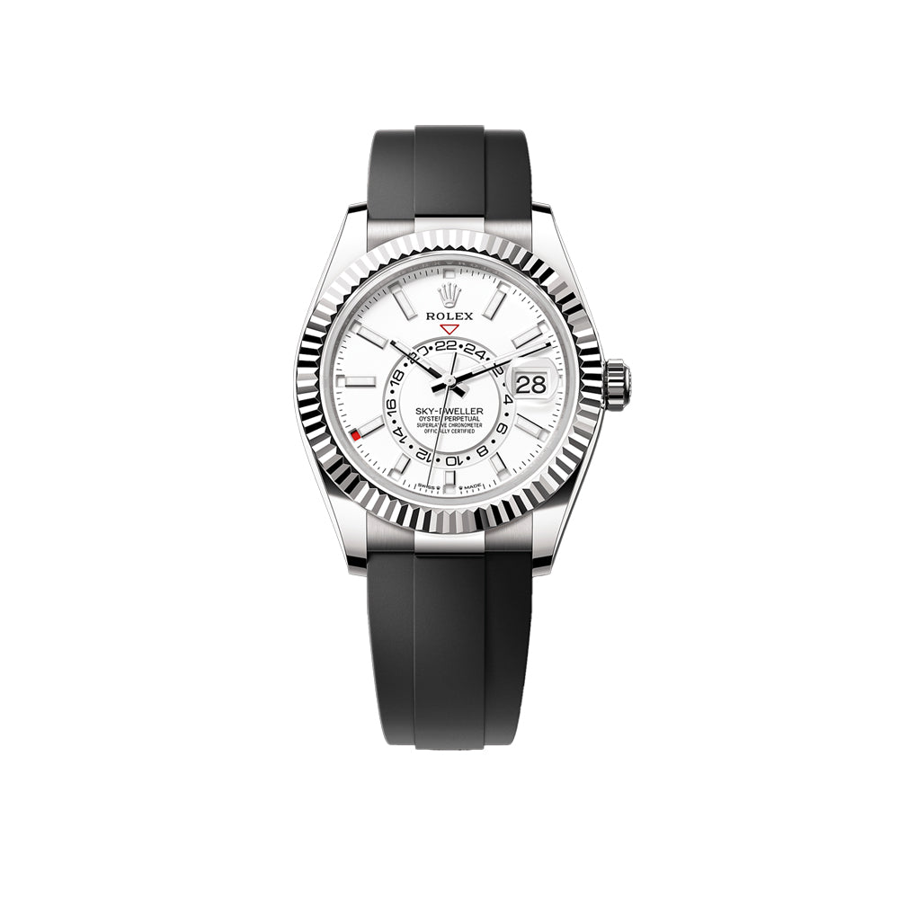 롤렉스 스카이드웰러 화이트 골드 인텐스 화이트 다이얼 오이스터플렉스 42MM