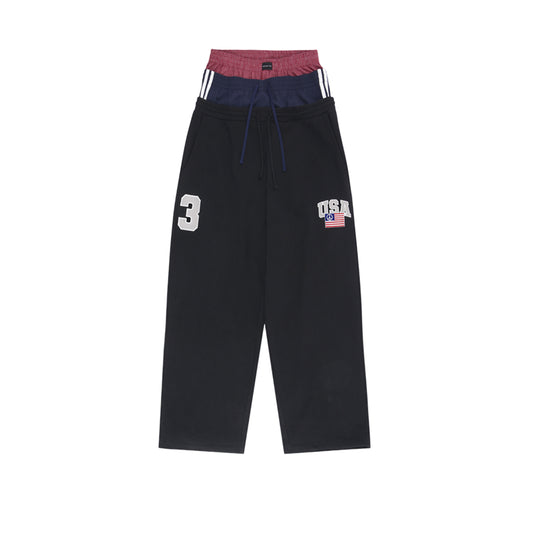 프로젝트 G/R 3 레이어드 스웨트 팬츠(국내배송)(당일배송)(2COLOR)