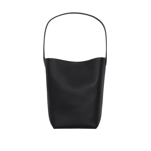 더 로우 스몰 N/S 파크 토트백 그레인드 카프스킨 레더 블랙