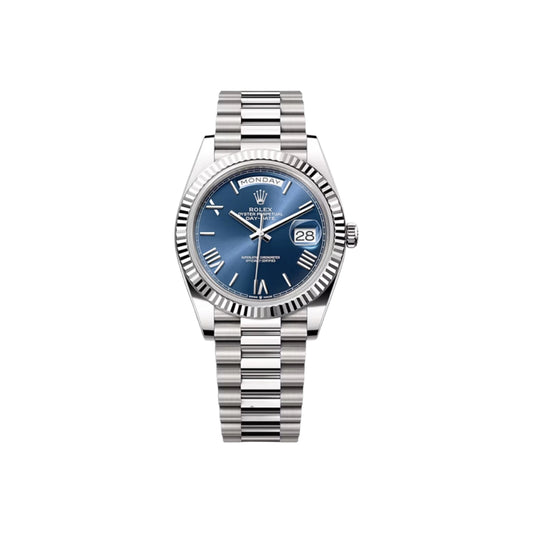 롤렉스 데이데이트 40mm 228239 브라이트 블루 로만 프레지던트