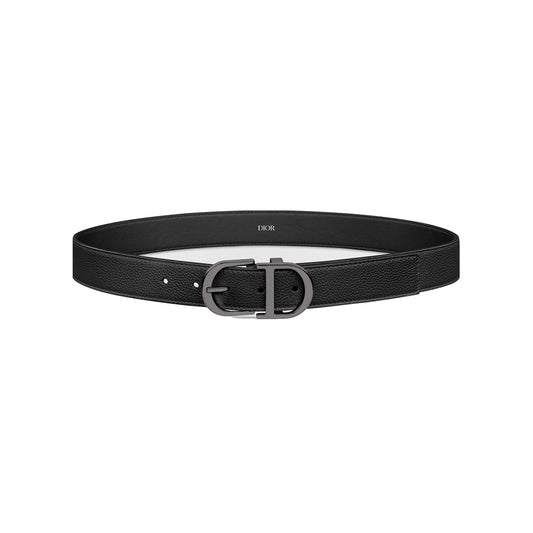 디올 블랙 그레인 송아지 가죽 33mm CD 핀 버클 벨트(국내배송)(당일배송)