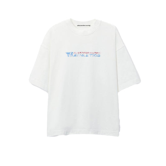 알렉산더 왕 애슬레틱스 로고 프린트 코튼 티셔츠(국내배송)(당일배송)