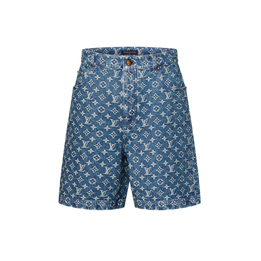 루이비통 모노그램 데님 쇼츠 인디고