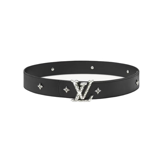 루이비 디멘션 드리프트 플라워 스터드 40mm 리버서블 벨트