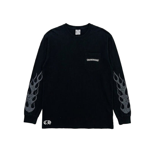 크롬하츠 플레임 로고 롱슬리브 티셔츠(국내배송)(당일배송)